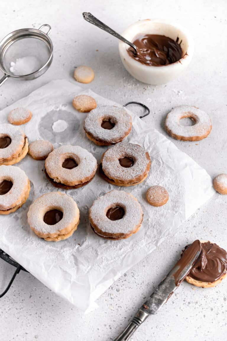Nutella Linzer Cookies - ThatBakeBlog