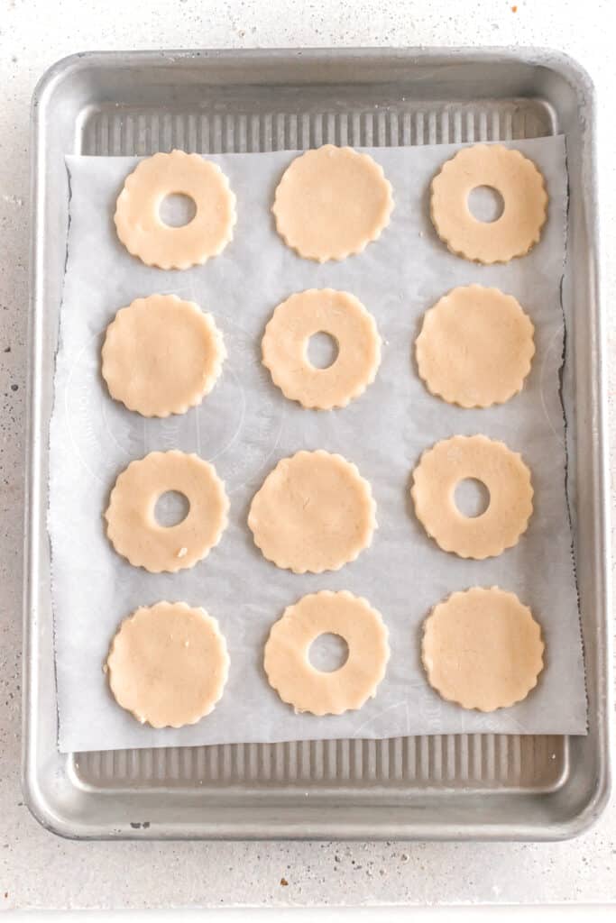 linzer cookie dough cut out